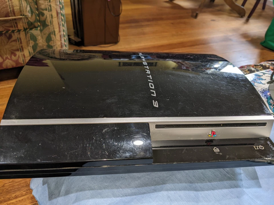 Sony PLAYSTATION 3 PS3 Console CECHH01  + 2x Controllers w/ Cables + Games LOT - image 2 of 4