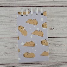 Capybara Mini Notebook-Flower-Blue
