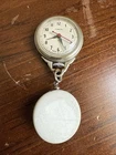 Vintage Timex Nurses Pendant Watch White Enamel