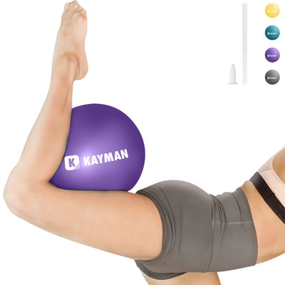Kleiner Pilates Ball 9 Zoll Laufball für Yoga Heimtraining Mini Gym - Lila