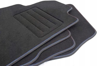 Velour Fußmatten für BMW 2 F46 GRAN TOURER (1998 - 2005) 4-teilig - BLAU NAHTE