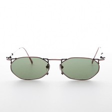 Copper Victorian Goth Steampunk Vintage Sunglasses Green Lens - Ned