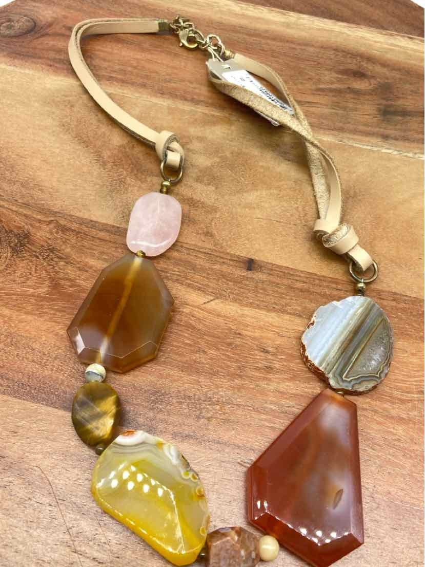 Pre-Owned Barse Tan Agate Statement Necklace - image 4