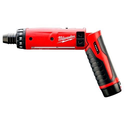Milwaukee 2101-22 M4 4V 1/4-Inch Hex Screwdriver w/ Batteries - Picture 2 of 8