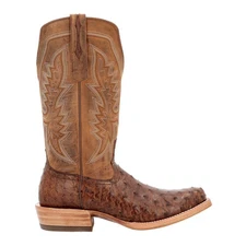 Durango Prca Collection FullQuill Embroidered Ostrich Square Toe Cowboy  Mens Si