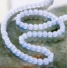 15  Strand Light Saphire Blue Round Glass Spacer Beads 6mm Bead Landing
