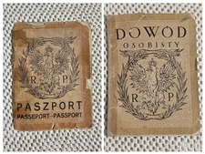  2 Jewish Person from Poland  document  Polish Judaica 1920s  