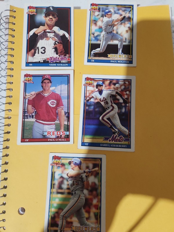Old Topps 40th Baseball Cards  Lot Of 5