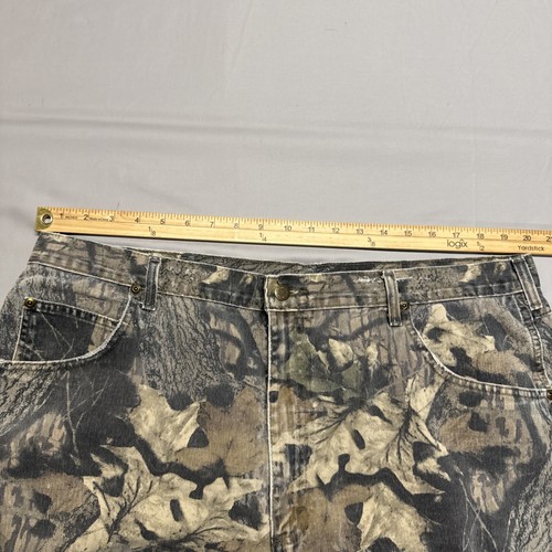 Y2K 90s Vintage Wrangler Mossy Oak Break Up Camo Double Knee Pants 40x30 - Picture 9 of 16