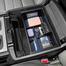 Center Console Organizer Tray Compatible with Accessories Armrest Storage Blue