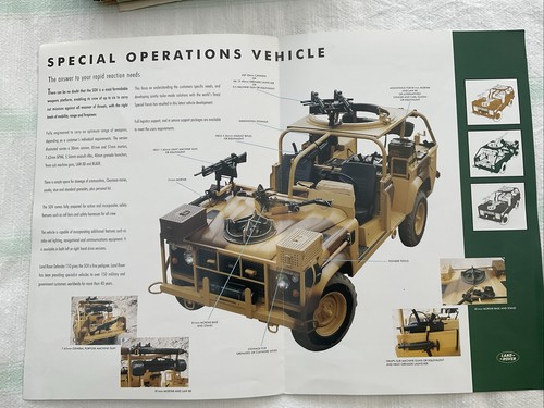 1995 LAND ROVER DEFENDER SPECIAL OPERATIONS MILITARY VEHICLE SOV BROCHURE - Bild 2 von 3