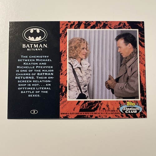 1992 Topps Stadium Club Batman Returns Catwoman Card #3 - Picture 2 of 2