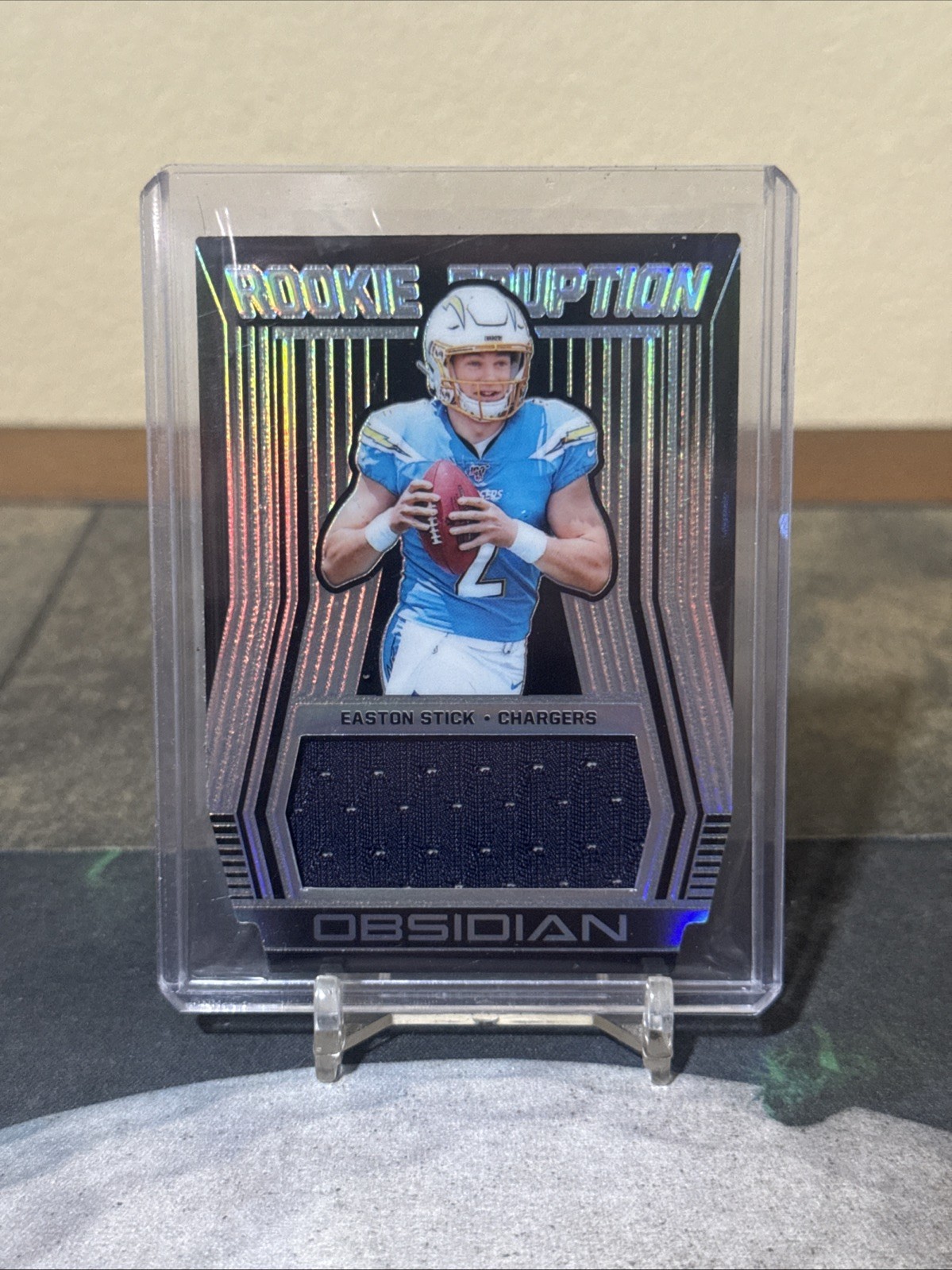 2019 Panini Obsidian Rookie Eruption Relics /100 Easton Stick #RE-8 RC