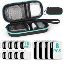 24-Pack TENS Unit Pads with Hard Travel Storage Case for TENS Units and Acces...