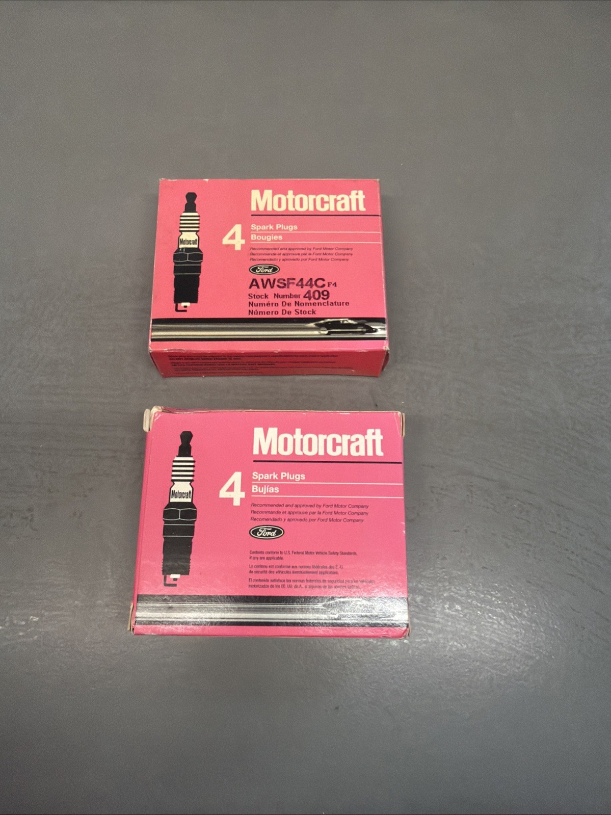 Motorcraft Spark Plugs Awsf44c Stock No 409 Set Of 2 Boxes B18