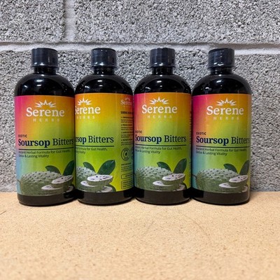 Serene Herb Exotic Soursop Bitters Liquid Gut Health Detox (4 PACK)