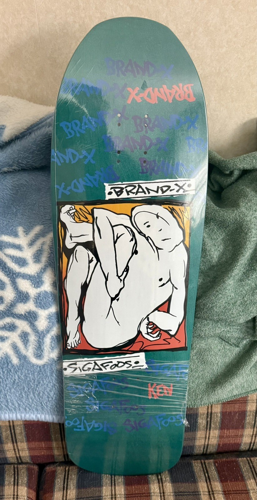 Ken Sigafoos Brand-X Toxic Reissue Skateboard Deck Signed #8
