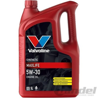 1x5L VALVOLINE MAXLIFE 5W-30 MOTORÖL passend für MB 229.3 VW 502.00/505.00 A3/B3