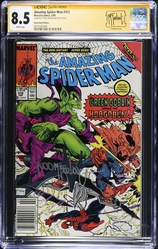 Amazing Spider-Man #312 CGC 8.5 SS McFarlane Signed Green Goblin Hobgoblin Newss