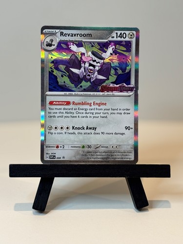 Pokémon TCG Revavroom SVP 008 Black Star Promo Scarlet & Violet Stamp Holo LP