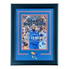 Mario Chalmers Autographed Kansas Jayhawks Deluxe Framed Commemorative Sports Il