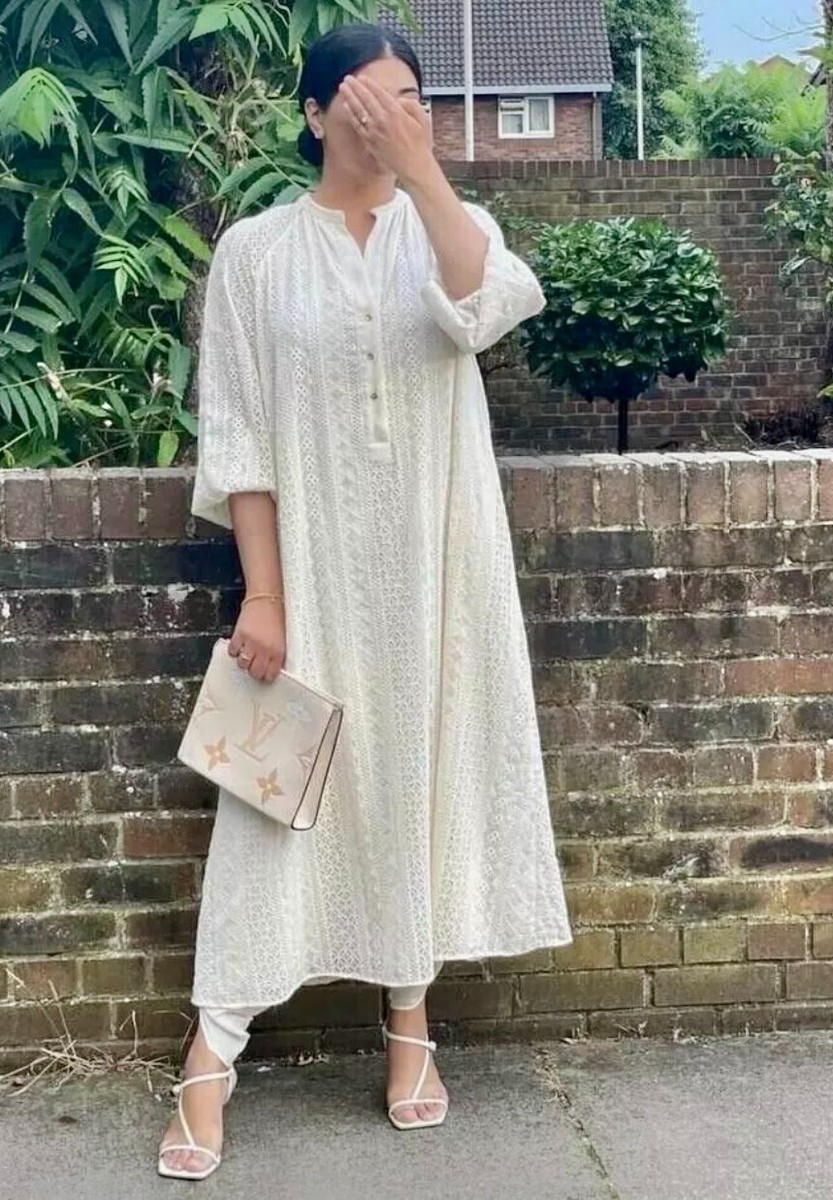 ZARA Woman Cutwork Openwork EMBROIDERY ECRU MIDI Dress