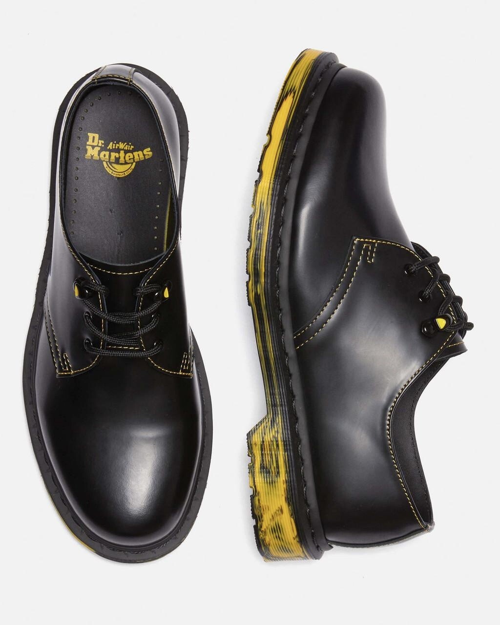 SAOLA Dr. Martens suola uomo taglia 9 donna taglia 10 1461 pelle nera Oxford nuova