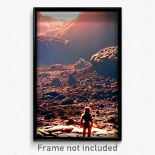 Pixel Art Poster - Dense Lava Fields (8 Bit Psychedelic Trippy Video Game Print)