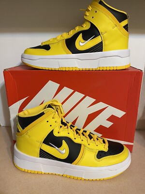 Nike Dunk High Up 'Goldenrod' Black Yellow DH3718-001 Women's Sz