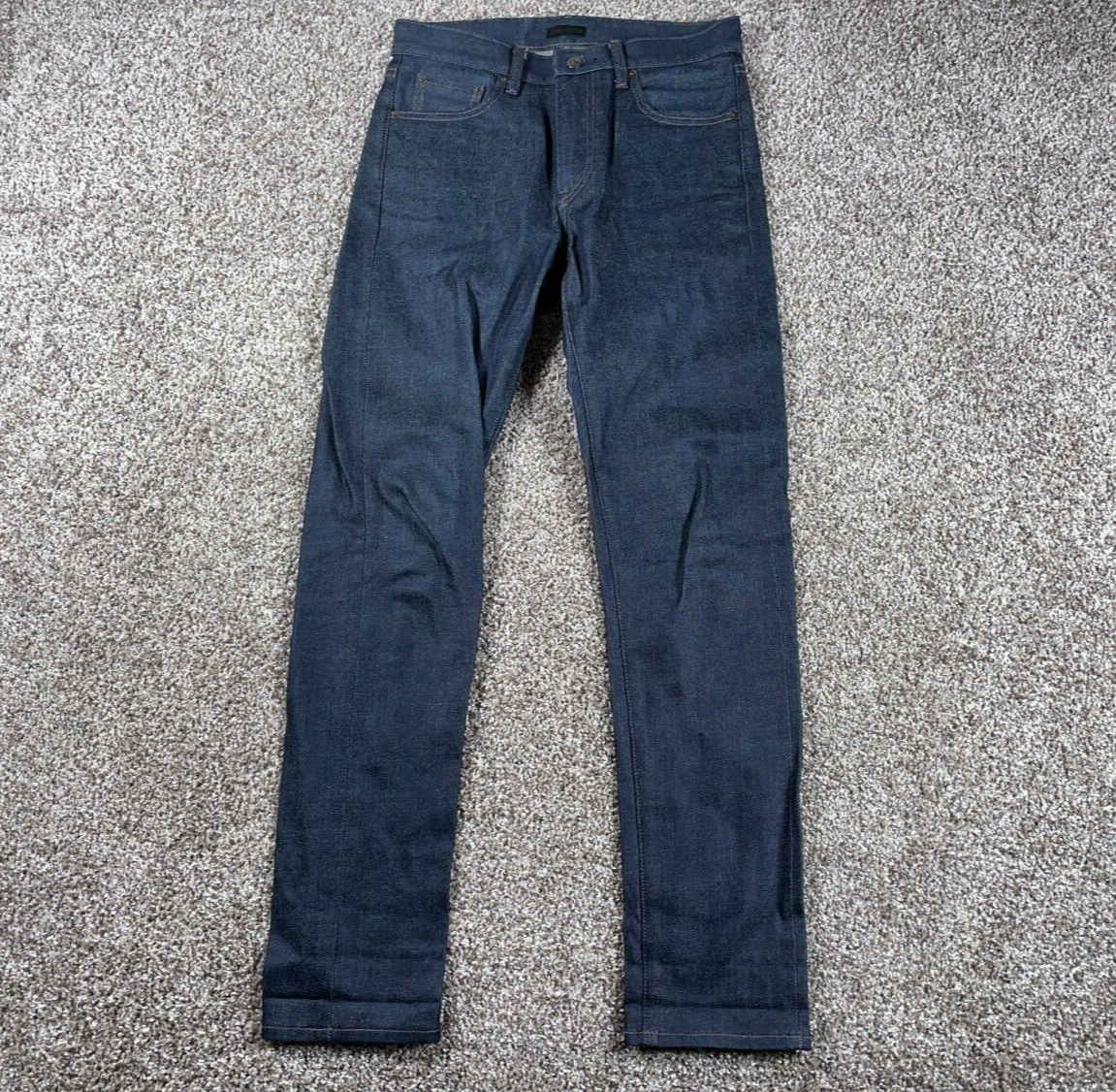 Uniqlo Selvedge Slim Straight Fit Jeans Men's 29 x 32 Blue Kaihara Denim  Stretch