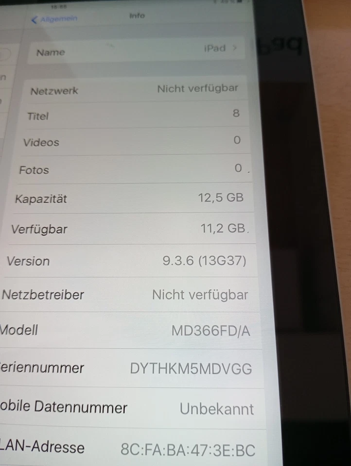 Apple iPad Air 16GB [9,7" WiFi + Cellular] spacegrau "gut", Foto 3 von 5