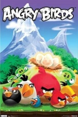 2011 ROVIO ANGRY BIRDS ACTION POSTER 22x34 NEW FREE SHIPPING TRENDS #5309