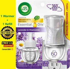 Air Wick plug in Scented Oil Starter Kit Lavender & Chamomile Air Freshener New