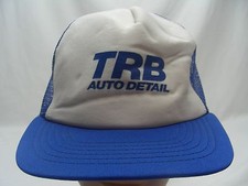 TRB AUTO DETAIL - VINTAGE - TRUCKER STYLE ADJUSTABLE SNAPBACK BALL CAP HAT 