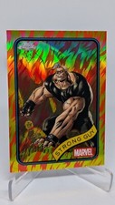 2025 Topps Chrome Marvel Strong Guy #182 Human Torch Refractor Red & Orange /39