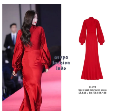 38IT- Gucci Open Back Long Satin Red Dress Gown - BNWT | eBay