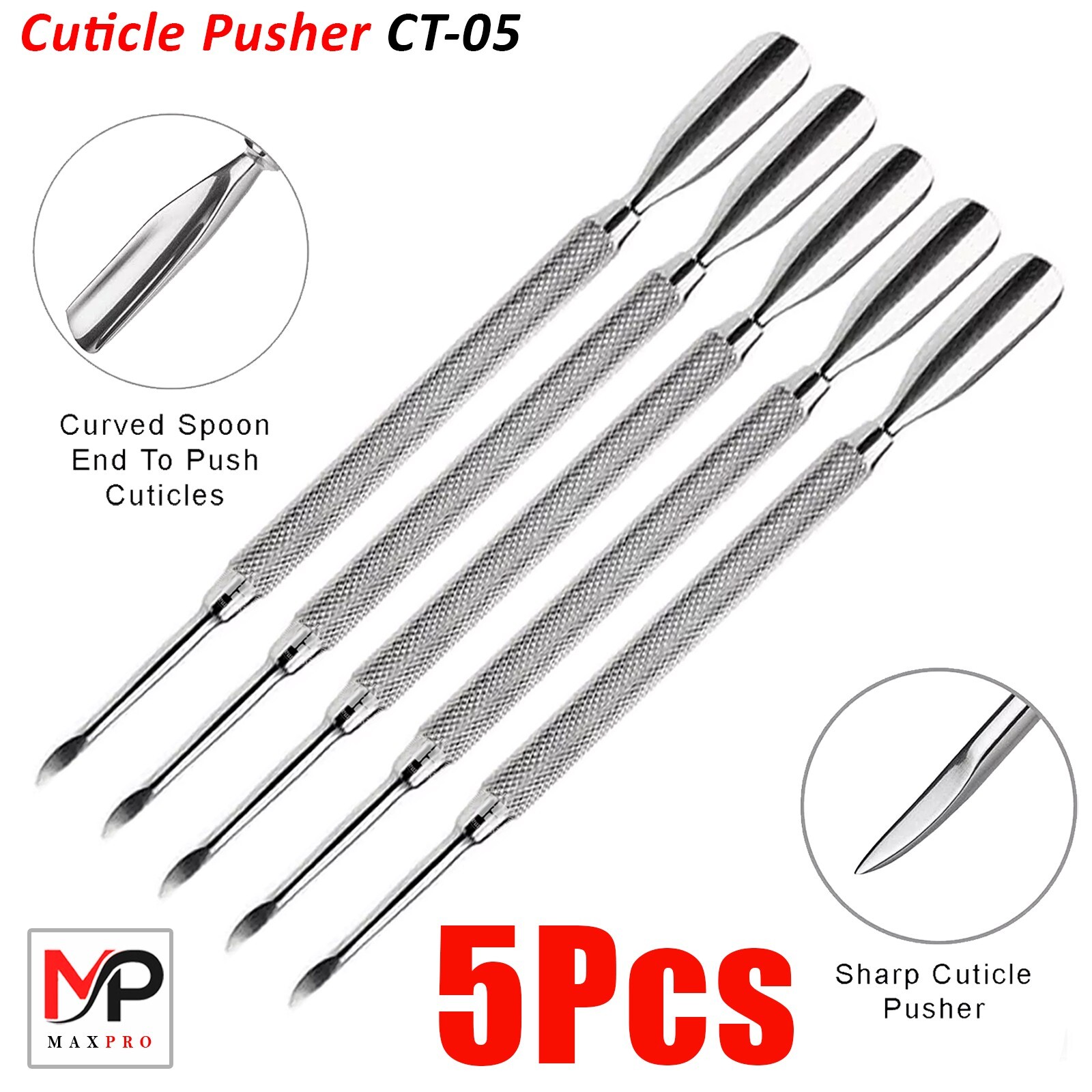 Toenail Shaping Care Tool &ndash; Curved Cuticle Pusher & Trimme