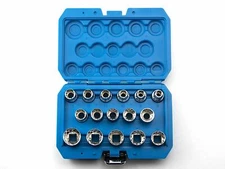 16 Pcs 1/2" DR. Penta-Metric Spline Socket Set Pro New Chrome Vanadium Steel HD