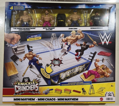 NEW 2024 WWE KNUCKLE CRUNCHERS MINI MAYHEM RING BUNDLE | eBay