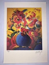 PETER MAX COA Vintage Original Art Print Poster Lithograph Signed Limited 
