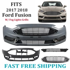 FOR 2017-2018 FORD FUSION FRONT BUMPER COVER ASSEMBLY COMPLETE BRAND NEW GRILL