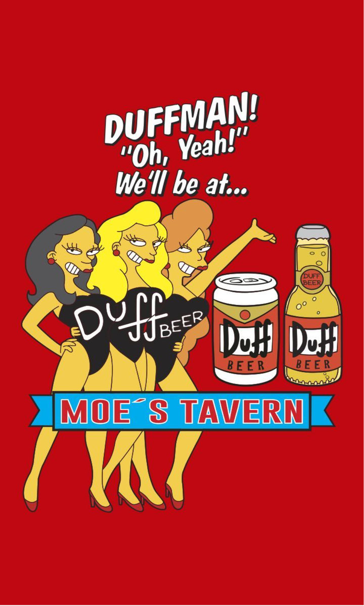 Duff Beer Flag - Simpsons Banner Cartoon Parody - All Sizes