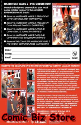 HARBINGER WARS 2 #3 (2018) 1ST PRINT PRE-ORDER EDITION IN STOCK WED 25 JUL 2018