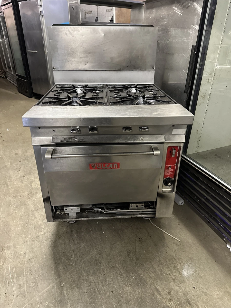 VULCAN 36 4 LARGE BURNER NAT GAS RANGE AND STANDARD OVEN USED eBay