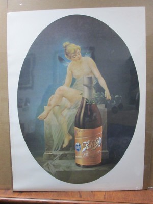 Vintage Schlitz BEER Poster 70's Car garage Inv#G3601