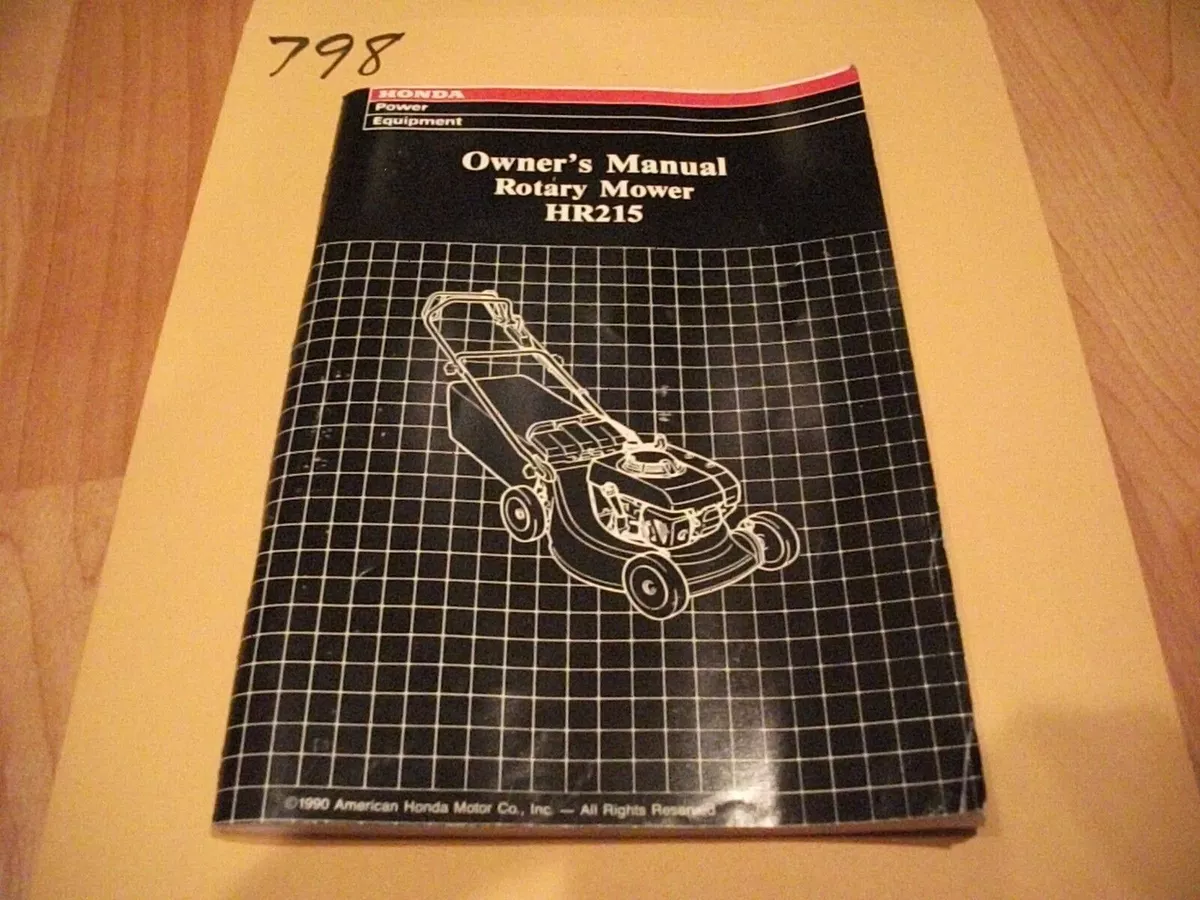 Honda HRA215 Rotary Lawn Mower Owner s Owners Manual eBay