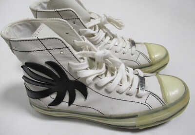 Palm Angels Palm High-Top Vulcanized Sneaker White Leather Sise 5 US / 38 EU
