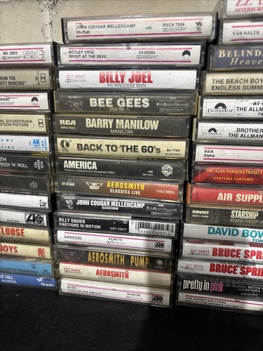 Huge 148 Vintage Cassette Tape Lot 60s-80s Rock Pop All Tested Working - Picture 5 of 20