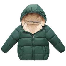 Baby Kids Jackets Boys Winter Thick Warm Outerwear for Girls Hooded Toddler 1-6Y