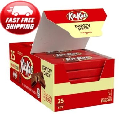 KIT KAT  Milk Chocolate-Snack Size Wafer Candy Individually Wrapped-25 Pieces
